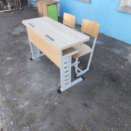 School desk set for 2 people